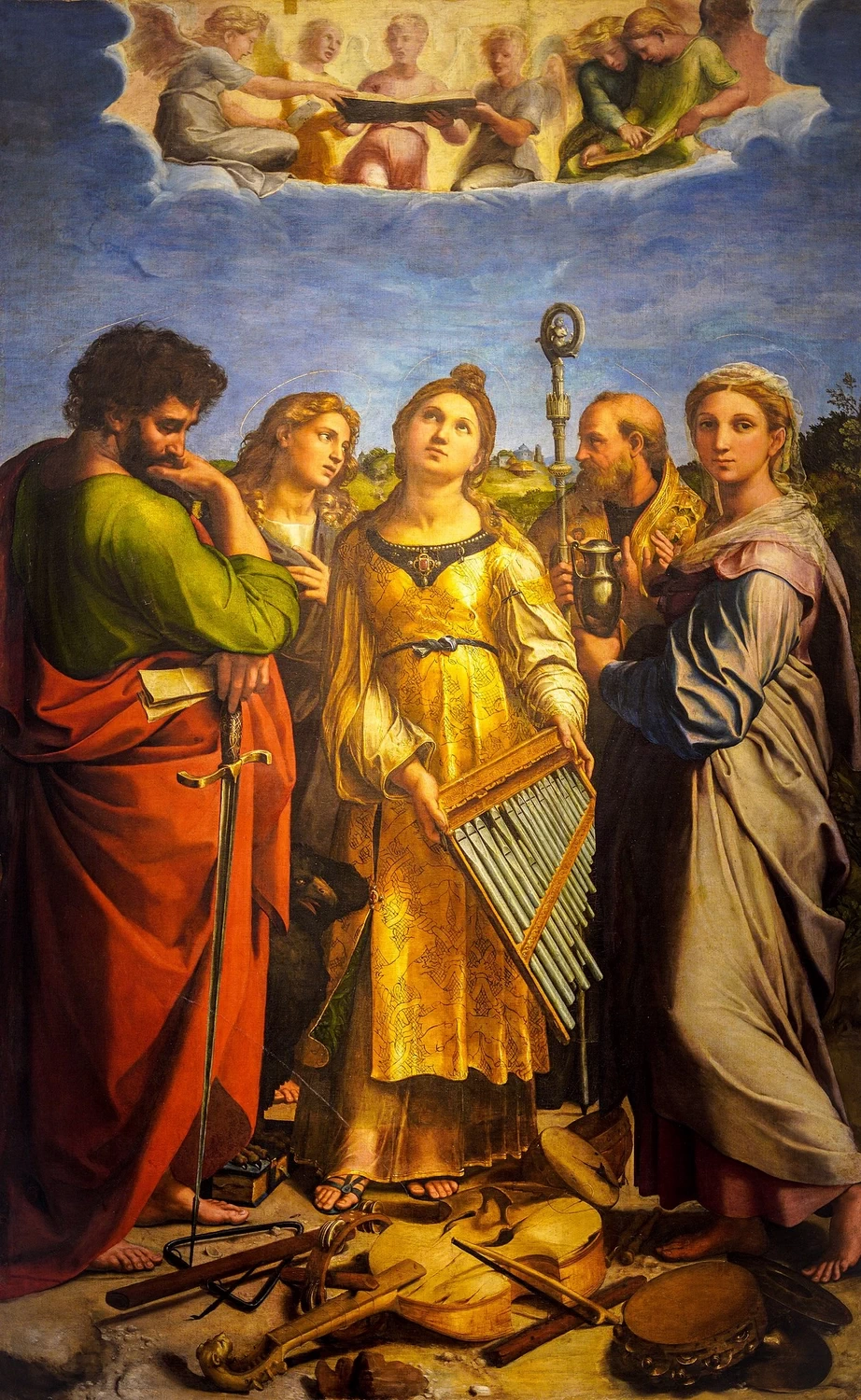Santa Cecilia circondata da San Paolo, San Giovanni Evangelista, Sant'Andrea, 1514 - Bologna, Pinacoteca Nazionale di Bologna